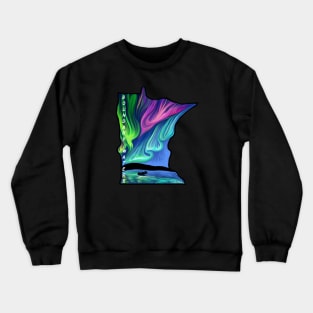 Boundary Waters Minnnesota Northern Lights Crewneck Sweatshirt